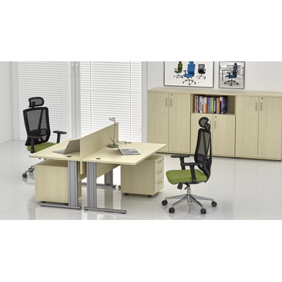 NABYTOK-DIZAJNOVY.SK ZEP 2.6 12 Zostava kancelárskeho nábytku Komfort 2.6 javor