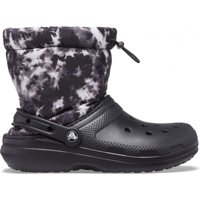 Crocs Classic Lined Neo Puff Tie Dye Boot Black