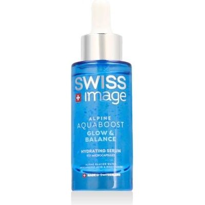Swiss Image Alpine Aquaboost Glow & Balance Hydrating Serum хидратиращ и стягащ серум за лице 30 ml унисекс