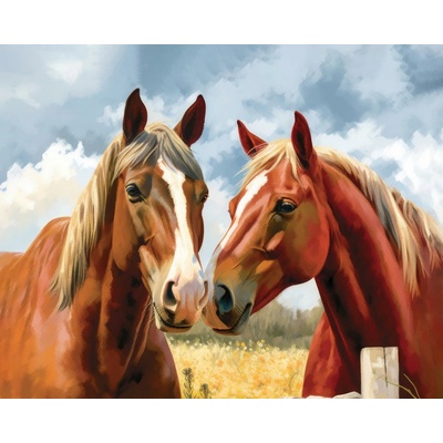 ZUTY Obrazy na stenu - Kone na pastve Rámovanie: bez rámu a bez vypnutia plátna, Rozmer: 40x50 cm