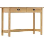 vidaXL Конзолна маса Hill с 2 чекмеджета 110x45x74 см бор масив (288991)