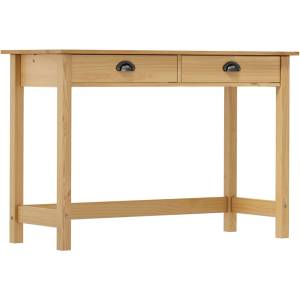 vidaXL Конзолна маса Hill с 2 чекмеджета 110x45x74 см бор масив (288991)
