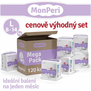 MonPeri Pants L 8-14 kg 4 120 ks