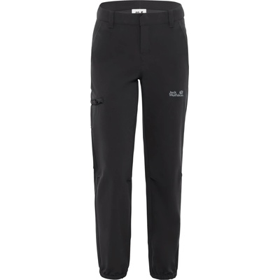 Jack Wolfskin Детски туристически панталон Jack Wolfskin Kid's Turbulence Pants Walking trousers - Black - размер 128 (EU) (701-4368-0113)