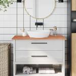 vidaXL Плот за баня 100x60x1, 5 см масивно дърво бук (356000)
