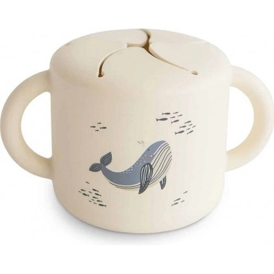 Mushie Silikónový pohárik na snack mushie whales