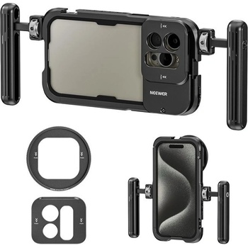 Neewer PA024k sada, ultra stabilizačná klietka + 2x rukoväť pre iPhone 15 Max, 15 Pro Max 10103135