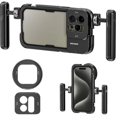Neewer PA024k sada, ultra stabilizačná klietka + 2x rukoväť pre iPhone 15 Max, 15 Pro Max 10103135