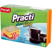 Paclan Kuchyňská houbička SILVER KING 2 ks bez škrábanců