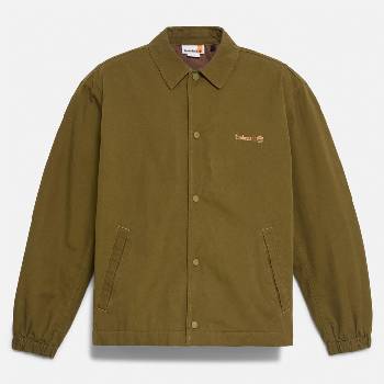Timberland Men's Coach Canvas Overshirt - Dark Olive