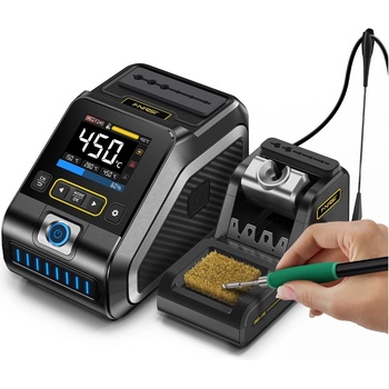 FNIRSI dws-200 Професионална цифрова станция за запояване с цветен дисплей, 100-450°c, 200w (dws-200 f)