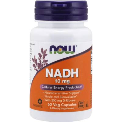 Now Foods NOW NADH 10 mg 60 rostlinných kapslí