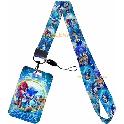 Šňůrka na krk 25291 s cedulkou, lítačka na ID karty Sonic the Hedgehog