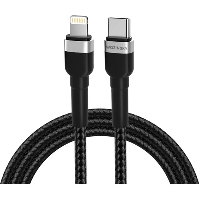 Wozinsky Кабел Wozinsky WNBCL1, Lightning / USB-C, PD 30W, 1m, черен (WNBCL1)