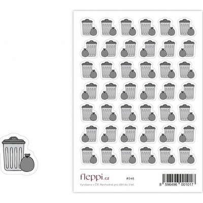 Fleppi Samolepky - Popelnice