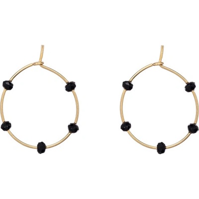 ALISIA stříbrné náušnice Crystal Bead Mini s křišťálem AL1180-ORO-NERO