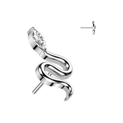 Šperky4U Ozdobná část k PUSH IN piercingu TITAN TIT1700-C