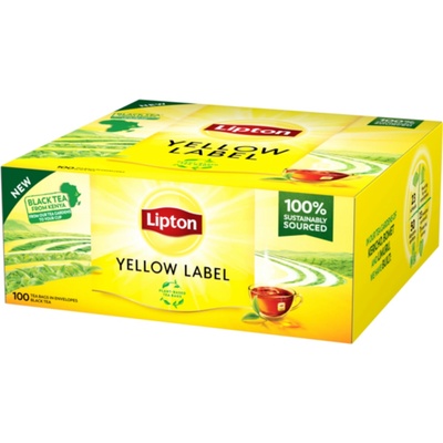 Lipton Černý aromatizovaný čaj Yellow label 100 sáčků
