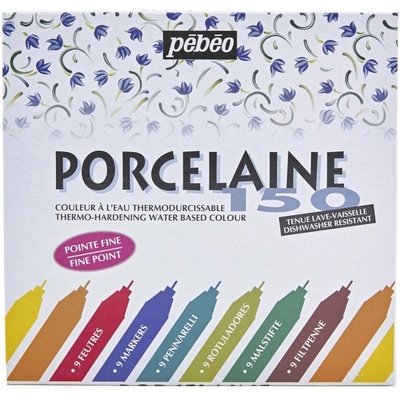 Pébéo Sada fixů na porcelán Porcelaine 150 0,7 mm 9 ks – Zboží Dáma