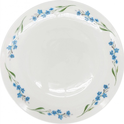 by inspire Porcelánový mělký talíř Luna Pomněnka 28 cm, bílý/modrý
