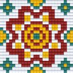 Bright Toys Мозайка с пиксели - Българска народна шевица, 24x24 пиксела - Мотив 17 (BE24017)