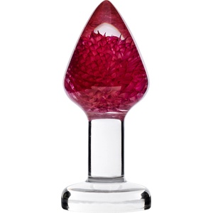 Loviss Gomphrena Globosa Garden Flower Butt Plug Transparent