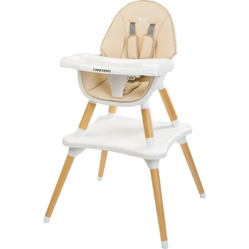 Caretero Столче за хранене 2 в 1 Caretero - Tuva, Beige (TERO-7707)