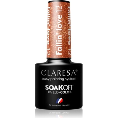 Claresa SoakOff UV/LED Color Fallin' Love gelový lak na nehty odstín 12 5 g