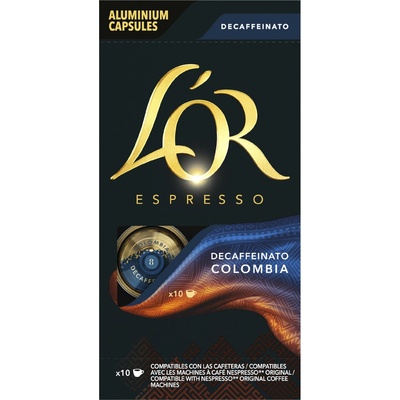 L'OR Colombia Decaffeinato Bezkofeínové ALU kapsule do Nespresso 10 ks