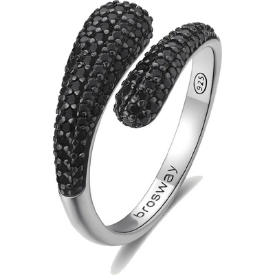 Brosway strieborný prsteň Mystery Black Fancy FMB124