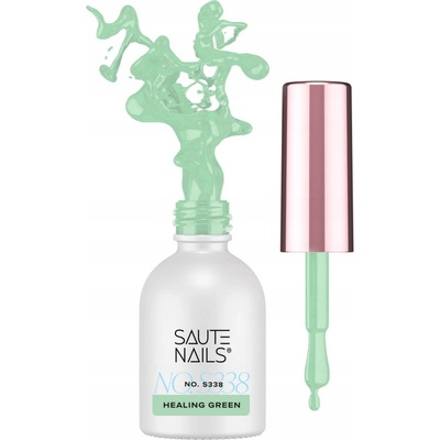 Hybridní lak Saute Nails S338 Healing Green mátová zelená 8 ml