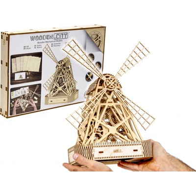 Wooden City 3D mechanické puzzle Mlyn 222 ks WR307