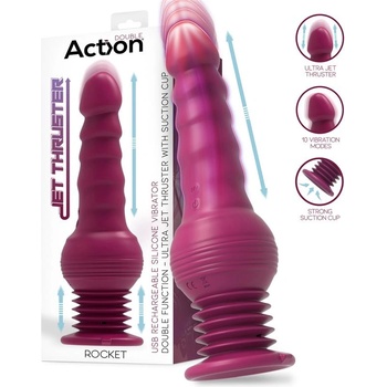 Action Rocket Ultra Jet Thruster Vibrator with Powerfull Suction Cup