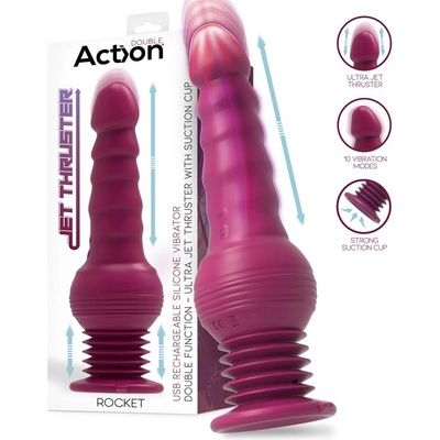 Action Rocket Ultra Jet Thruster Vibrator with Powerfull Suction Cup