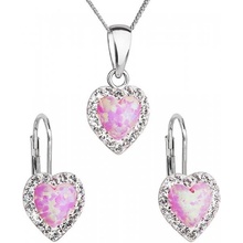 Evolution Group srdiečková súprava šperkov 39161.1 & light rose s.opal