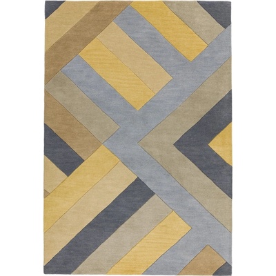 Asiatic Carpets Сив и жълт килим Big Zig, 160 x 230 cm Reef - Asiatic Carpets (REEF1602300002)