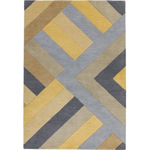 Asiatic Carpets Сив и жълт килим Big Zig, 160 x 230 cm Reef - Asiatic Carpets (REEF1602300002)