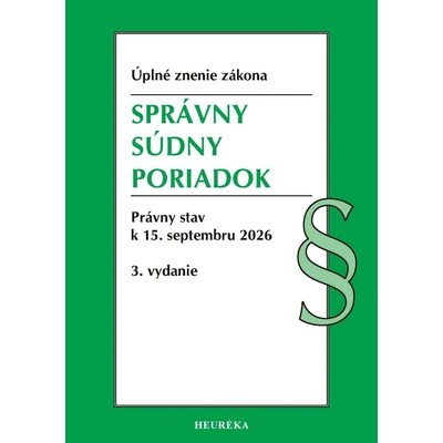 Správny súdny poriadok. 3. vyd, 8/2026
