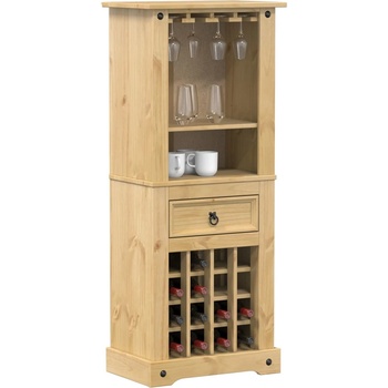 Image 1 of vidaXL Поставка за вино "Corona" 56x35x134, 5 см масивно дърво бор (4005686)