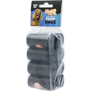 Uniq Pets Dog Poop Bags Woofbag Black 160 Bags - торбички за кучешки разходки