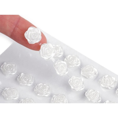 Prima-obchod Samolepicí růže na lepicím proužku Ø11 mm, barva 1 Off White