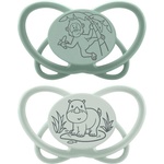 NIP Бебешка залъгалка NIP Green - My Butterfly, 5-18 м, 2 броя, маймуна/носорог (4000821426870) - ozone