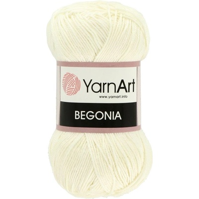 YarnArt Begonia 326 maslová biela