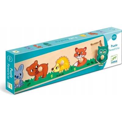 Djeco vkládacie puzzle lesné zvierátká DJ01119