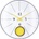 NeXtime Стенен часовник Duomo 50 Pendulum жълт (3541YL)