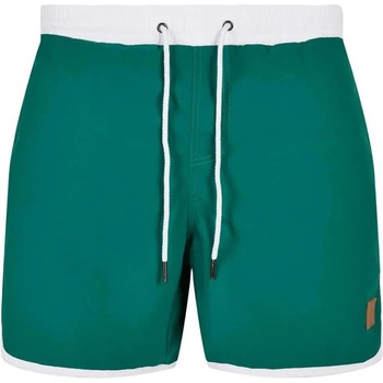 Urban Classics Бански гащета Urban classics Retro swimming shorts - Green (White / Green)