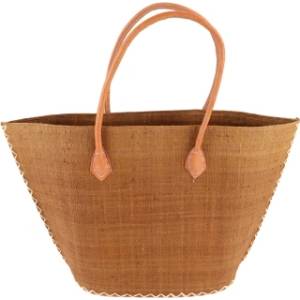  Плажна чанта от рафия Fratelli Mazzanti FM B4370, 50 см, Лешник