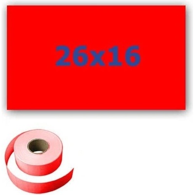 CDRmarket ETRL-26x16-red2 cenové etikety do kleští obdélníkové signální červené 26 mm x 16 mm 700 ks