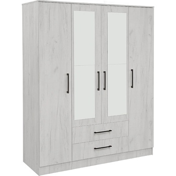 Matis Гардероб iva 4k2f с огледало снежен дъб