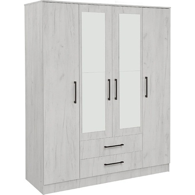 Matis Гардероб iva 4k2f с огледало снежен дъб